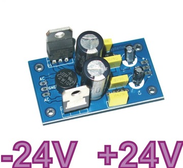 ZASILACZ SYMETRYCZNY dwa napięcia DIY, -24V i +24V
