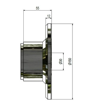 Ступица, подшипник ступицы, ось 750 кг