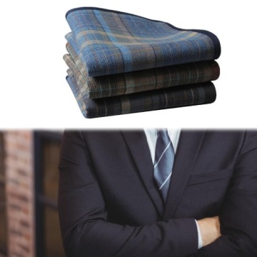 3 шт. Чоловіки s Серветки Чоловіки Подарунки 40x40 см Hanky Картатий Смужка У клітинку