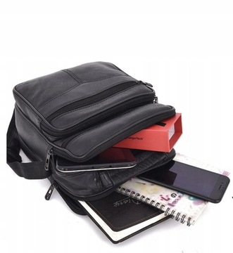 МУЖСКАЯ КОЖАНАЯ СУМКА С КАРМАНАМИ