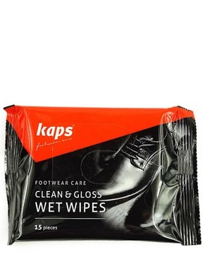 Clean Gloss Wet Wipes, chusteczki do czyszczenia, pielęgnacji obuwia, 15 sz