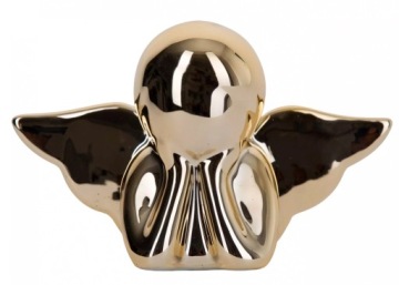 ANIOŁ ANIOŁEK ZŁOTY FIGURKA CERAMICZNA 4,5 CM