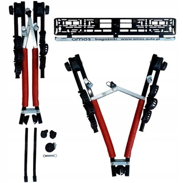 Uchwyt bagażnik wieszak na hak Amos na 3 rowery