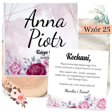 KSIĘGA GOŚCI NA ŚLUB WESELE ALBUM NA ZDJĘCIA wz25
