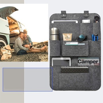 ОРГАНАЙЗЕР СИДЕНЬЯ АВТОМОБИЛЬНАЯ СПИНКА 62x42см СЕРЫЙ