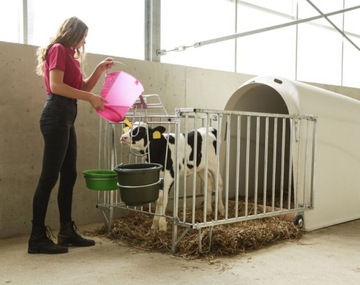 ДОМ ДЛЯ ТЕЛЯТ С ЛЁГКИМ ЗАБОРОМ КЕРБЛ