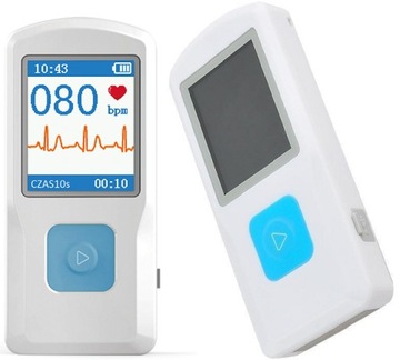 Przenośny personalny MONITOR APARAT EKG polskie menu software SZYBKI WYNIK