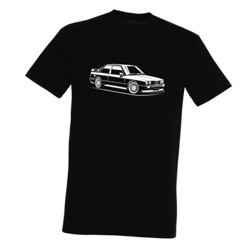 Koszulka motoryzacyjna BMW M3 E30 KULT czarna premium 190g