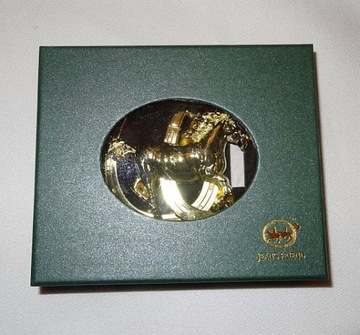 Золотая пряжка с головой оленя, пряжка для ремня в стиле вестерн