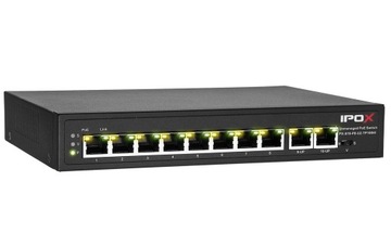 Switch PoE 8-portowy + 2 RJ45, 100W, 2Gbps IPOX
