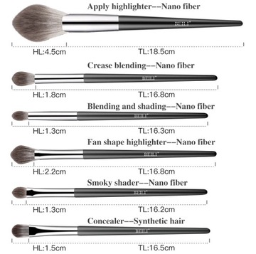 BEILI Набор из 12 кистей для макияжа лица и глаз, косметолог, идеальный подарок.