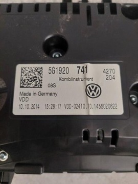 GOLF VII 1.6 TDI PŘÍSTROJOVÁ DESKA 5G1920741