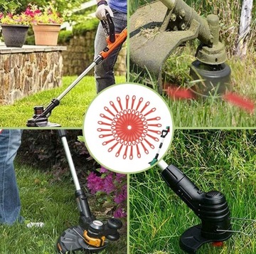 100X ТРИММЕРНЫЕ ЛЕЗВИЯ ДЛЯ ПЛАСТИКОВОЙ КОСИЛКИ НАБОР ЗАМЕННЫХ ЛЕЗВИЙ НОЖЕЙ