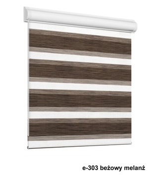 рулонная штора в кассете с дневной и ночной линией, размер 80