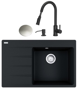 Zlew Franke CENTRO CNG 611-78TL PK CZARNY +BATERIA