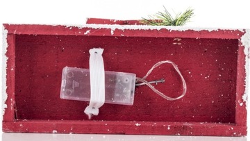 КОТТЕДЖ ДЕРЕВЯННЫЙ ДОМ С КРАСНОЙ ПОДСВЕТКОЙ СВЕТОДИОДНОЙ ПОДСВЕТКОЙ