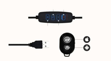 СВЕТОДИОДНАЯ КОЛЬЦЕВАЯ ЛАМПА ДЛЯ СЕЛФИ-ВИДЕО МАКИЯЖА СО ШТАТИВОМ