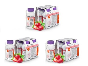 NUTRI comp DRINK+ 12 szt x 200ml truskawka/protein