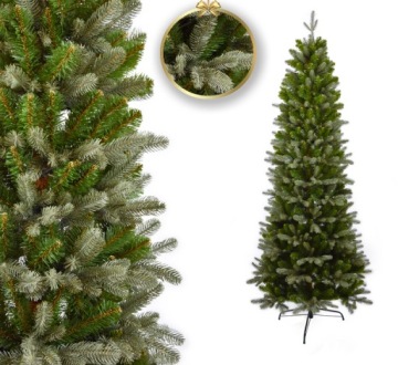 CHOINKA SZTUCZNA PREMIUM ŚWIERK SLIM CIEMNA PE 220 cm !