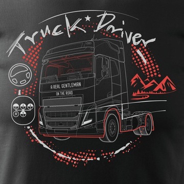 Koszulka z ciężarówką Volvo prezent dla kierowcy Tira