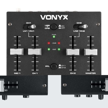 VDJ2USB Vonyx 3-канальный USB-микшер
