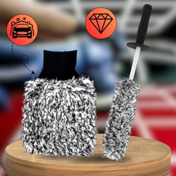 Мягкая многофункциональная перчатка-кисть для дисков из микрофибры, набор 2 шт.