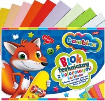 Технический блок A4 Colour Cards 160g Bambino