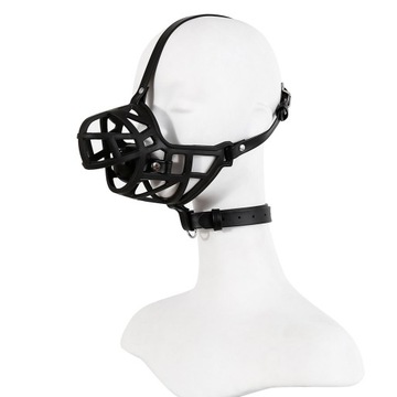 BDSM Leather Slave Dog Mouth Cover Gags