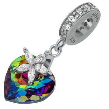 Zawieszka Charms Srebro 925 Serce Vitral Medium