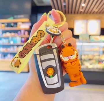 БРЕЛОК ДЛЯ КЛЮЧЕЙ СУМКИ БРЕЛОК ДЛЯ КЛЮЧЕЙ КОТ ГАРФИЛД 3D