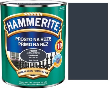 HAMMERITE PROSTO NA RDZE PÓŁMAT ANTRACYT 2,5L 7024