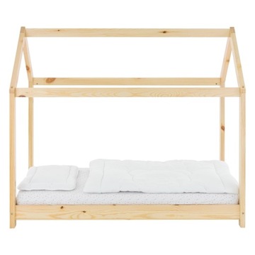 Детская кроватка с балдахином и каркасом 80х160 см Натуральный