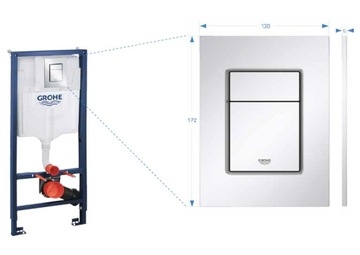 Grohe Rapid SL 3w1 Cosmopolitan Slim stelaż wc
