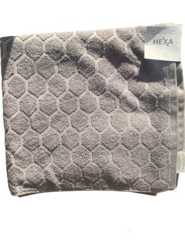 Ręcznik HEXA 68x140 Ręcznik kąpielowy odcień szarości bawełna