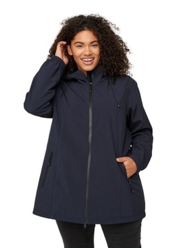 PŁASZCZYK GRANATOWA KURTKA SOFTSHELL ZIZZI PLUS SIZE 383J 42