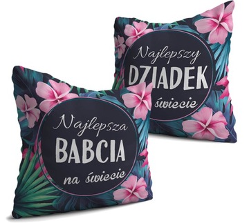 zestaw 2 Poduszki PREZENT dla dzień BABCI I DZIADKA poduszka prezentowy js