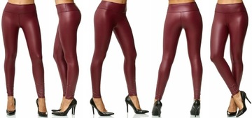 LEGINSY LATEX GETRY SKÓRZANE SPODNIE RURKI LATEKS