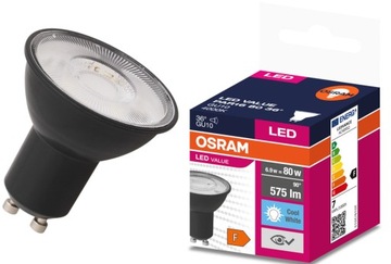 Светодиодная лампа GU10 6,9 Вт = 80 Вт 4000K 36' ЧЕРНАЯ OSRAM