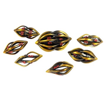 MYSTERIUM ZŁOTY ZESTAW 7 METALOWYCH KOŚCI RPG