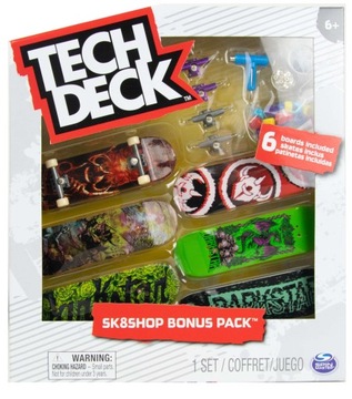 ZESTAW TECH DECK SK8SHOP 6 DESKOROLEK + AKCESORIA