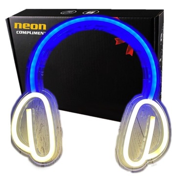 Neon led usb na ścianę znak Kosmita napis neonowy
