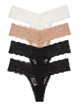 Zestaw 4x koronkowe stringi Victoria's Secret mix XS
