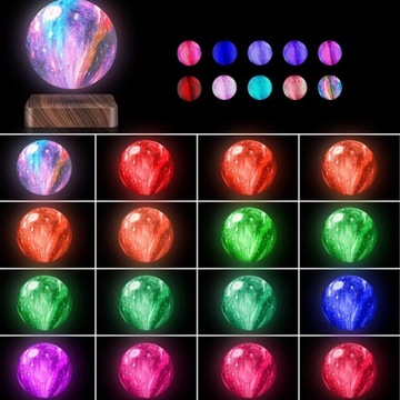 СВЕТ НА МАГНИТНОЙ ЛЕВИТАЦИИ GALAXY MOON LAMP RGB 16KOL + ПУЛЬТ ДИСТАНЦИОННОГО УПРАВЛЕНИЯ