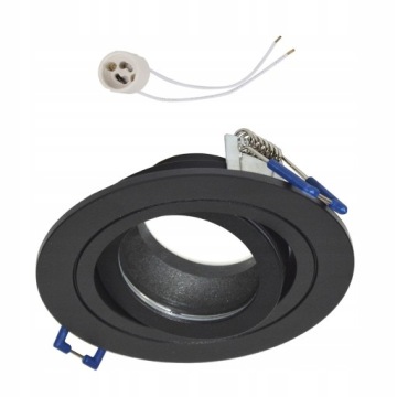 Oprawa hermetyczna RUCHOMA IP54 do LED GU10 230V okrągła czarna