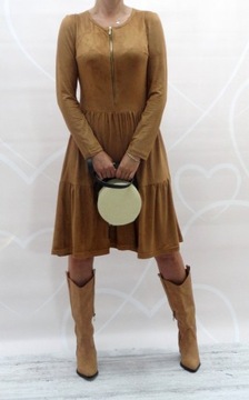 ЗАМШЕВОЕ ПЛАТЬЕ CARMEL BOHO, RALLANTS, размер 36 (34-56)