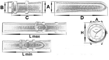 MATERIAŁOWY PASEK DO ZEGARKA DILOY 22 mm 408 ZULU