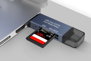 Czytnik kart pamięci adapter USB 3.0 / USB-C microsd sd 2w1 uniwersalny