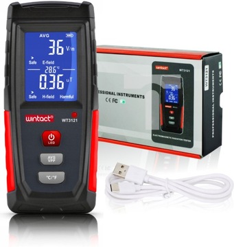 MIERNIK POLA ELEKTROMAGNETYCZNEGO TESTER FAL 100uT PROMIENIOWANIA MULTIMETR