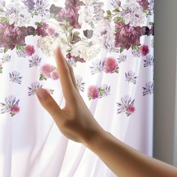 ГОТОВАЯ ШТОРА 140х250 ОКРАШЕННАЯ ВУАЛЬ С УЗОРОМ ЛЯГУШКИ 080