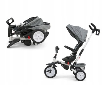 MILLY MALLY 3116 Трехколесный велосипед 6в1 Stanley Rubber серый